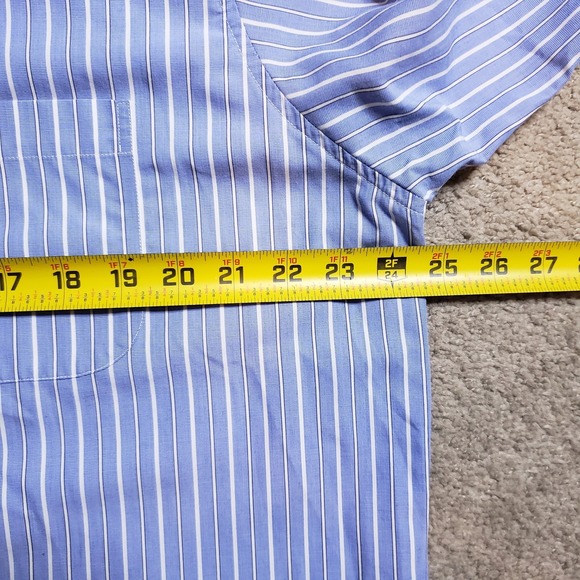 Vintage Brooks Brothers Makers Button Down Shirt Mens Blue Tailored Bespoke (M) - Picture 4 of 8